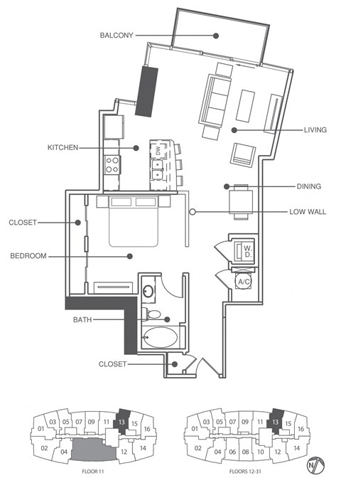 Residence 13 Floor Plan at Element, Tampa, Florida